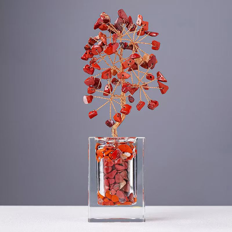 Natural Crystal Money Tree Ornament for Wealth & Prosperity