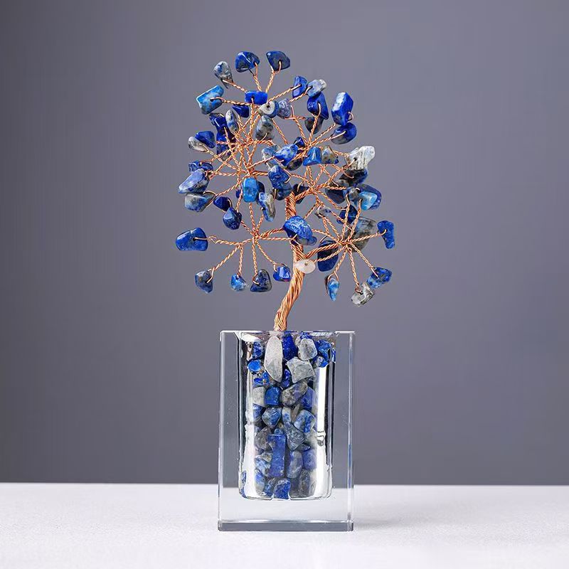 Natural Crystal Money Tree Ornament for Wealth & Prosperity